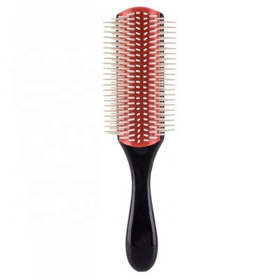 Detachable air cushion plastic paddle 9 row hair brush styling brush for salon